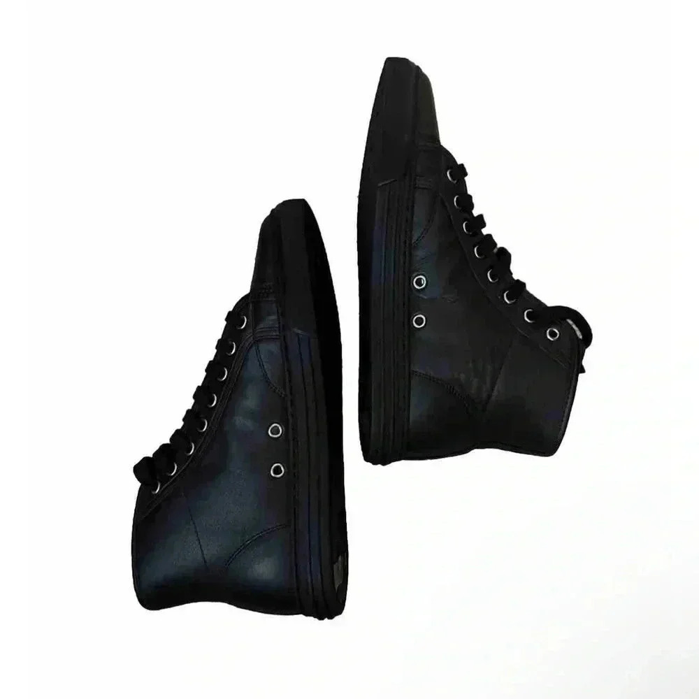 Gucci California Micro Black Leather High Top Size G6, US 6.5/7 - Picture 3 of 8